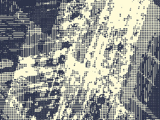 Poster - Abstract grunge vector background. Monochrome raster monochrome composition of irregular graphic elements. Created using  handmade camera-less photographic print.