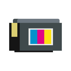 Poster - Continuous ink supply system icon in flat style isolated on white background. Paint symbol