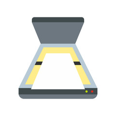 Poster - Scanner icon in flat style isolated on white background. Scan symbol