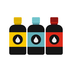 Poster - Printer ink icon in flat style isolated on white background. Paint symbol