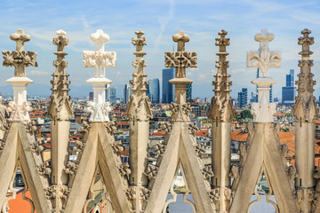 Wall Mural - View from Duomo roof in Milan