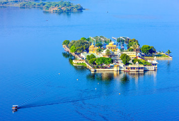 Jag Mandir Palace on lake Pichola in Udaipur, India