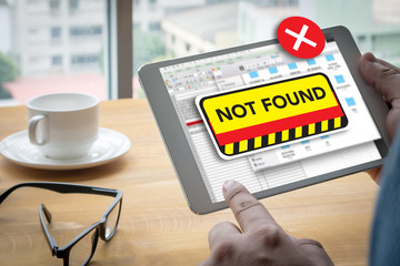Poster - 404 computer Not Found 404 Error Failure Warning Problem