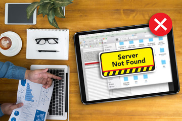 Poster - computer Server Not Found Error Inaccessible