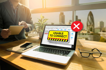 Poster - connect Unavailable Unable Connect Notification