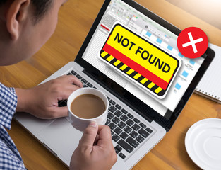 Poster - 404 computer Not Found 404 Error Failure Warning Problem