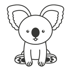 Poster - cute koala animal tender isolated icon