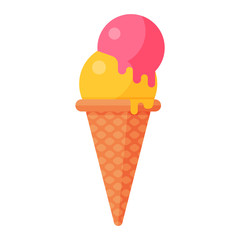 Wall Mural - Set of ice cream icon isolated