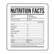 Nutrition Facts label template vector