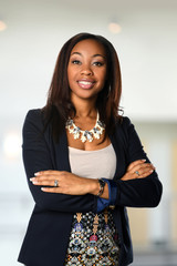 Wall Mural - african american businesswoman smiling