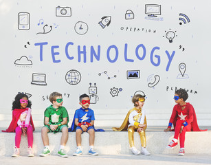 Technology Connecting Cloud Network Concept
