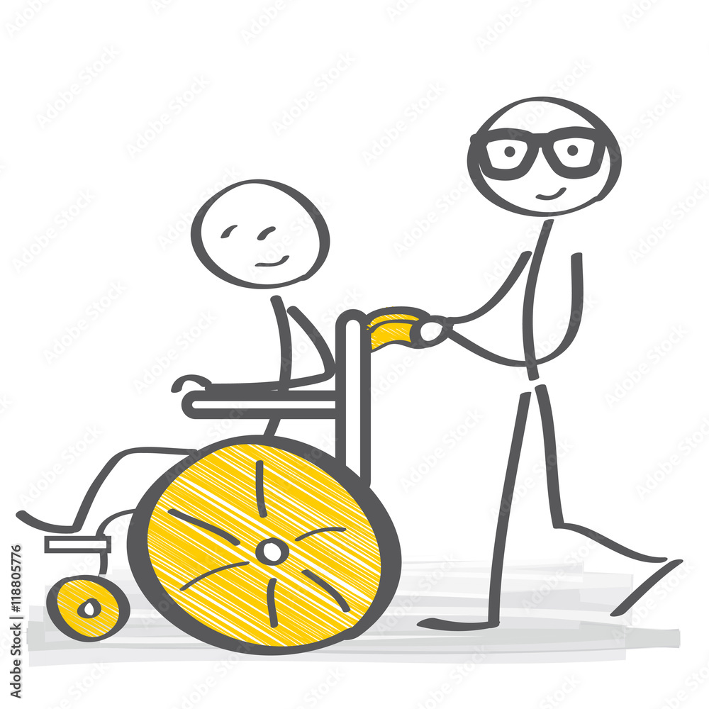Rollstuhl Cartoon Bild
