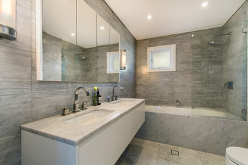 Modern bathroom in luxury apartment
