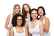 © Syda Productions - group of happy different women in white underwear