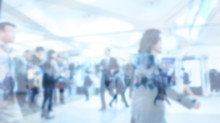 Blurred Image Of Business People Walking, Blur Abstract Backgrou