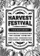 Vintage Harvest Festival Poster Black And White