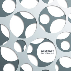 Aufkleber - Abstract circle background with drop shadow. Vector illustration.