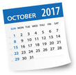 October 2017 calendar leaf - Illustration