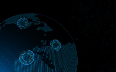 Poster - abstract globe technology innovation networking design concept background