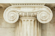canvas print picture - Decorative detail of an ancient Ionic column