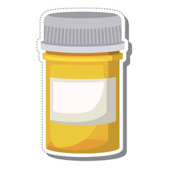 Wall Mural - bottle container drugs isolated icon vector illustration design