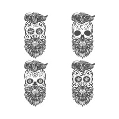 Wall Mural - Sugar Skull Beards