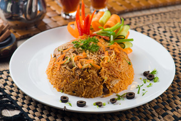 Sticker - lamb madghout, popular arabic rice with meat during ramadan