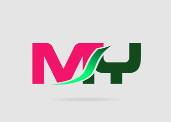 Wall Mural - Letter M and Y logo vector
