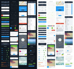 Vector Phone GUI Template. Wireframe UI Kit.