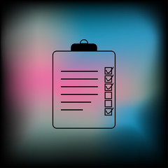Wall Mural - clipboard or checklist icon