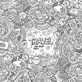 Fototapeta Pokój dzieciecy - Cartoon cute doodles Travel frame design
