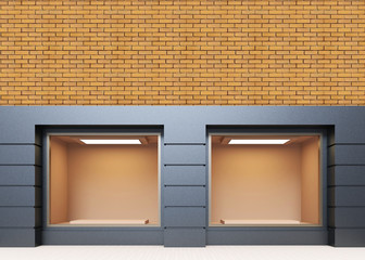 Wall Mural - small shop in the old town. 3d rendering