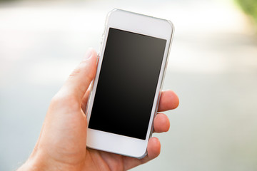 smartphone in a hand