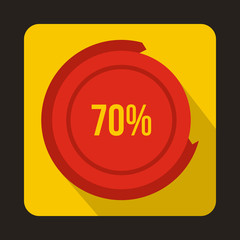 Poster - Web preloader icon in flat style on a yellow background