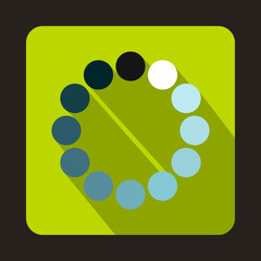 Poster - Loading circle icon in flat style on a green background