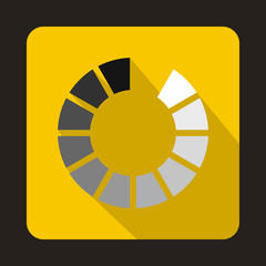 Poster - Loading circle icon in flat style on a yellow background