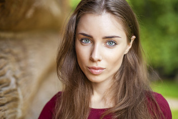 Portrait of beautiful young woman