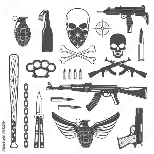 Gangster Monochrome Elements Set