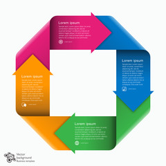Wall Mural - infographic vector background 4-step process