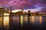 Fototapeta  - Sunset Skyline of Manhattan in New York City