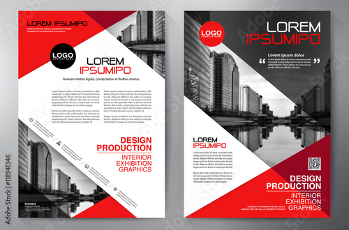 Fotografie, Obraz Business brochure flyer design a4 template.