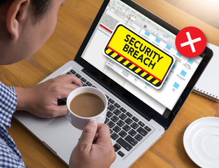 Poster - computer Security Breach Cyber Attack Computer Crime Password Se