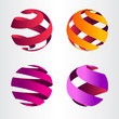 Set of abstract sphere logo