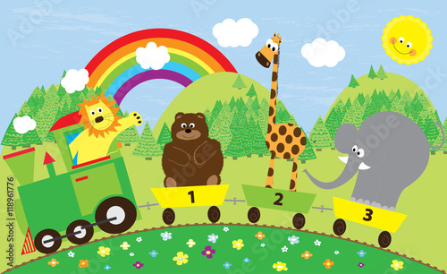 dzikie zwierzęta, pociąg na...