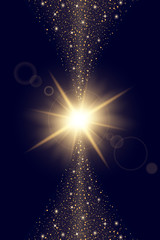 Wall Mural - Creative concept Vector set of glow light effect stars bursts with sparkles isolated on black background. For illustration template art design, banner for Christmas celebrate, magic flash energy ray
