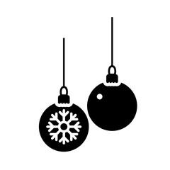 Canvas Print - Two Christmas Balls Icon