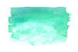 © tina bits - Teal green gradient rectangle painted in watercolor on white isolated background