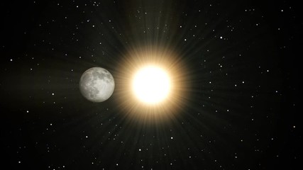 Wall Mural - moon to sun transition. annular solar eclipse