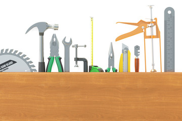 Poster - Set of tools, 3D rendering