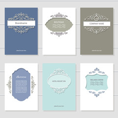 Canvas Print - Templates set. Brochures, cards, banners.